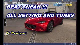 CSR 2 | CSR Racing 2, BEAT SNEAK! All Miata Setting & Tunes for Tempest 3 tier 1