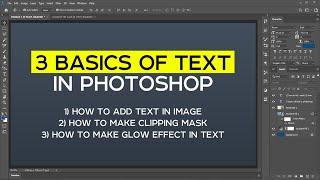 3 basics about text in photoshop | Basic photoshop tutorial