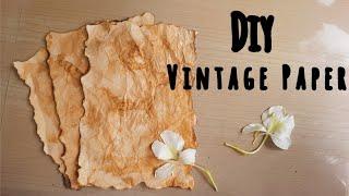 DIY Vintage Paper making using Coffee powder | Easy tutorial | Vintage paper