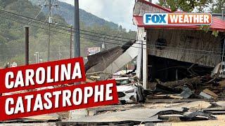 Widespread Damage Seen in Swannanoa, North Carolina, Days After Helene's Catastrophic Flooding