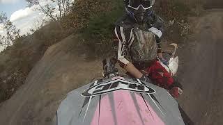 Girls cross country hare scramble hard enduro 13 15 yr old Bluff Creek OHV park Iowa KX100 's