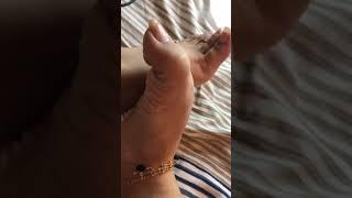 Queen Evil showing her Beautiful Feet Big Toe Nails ¦ Wearing Toe Rings and Golden Pearl Anklet