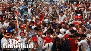 England fans wildly celebrate Bellingham and Kane goals against Slovakia