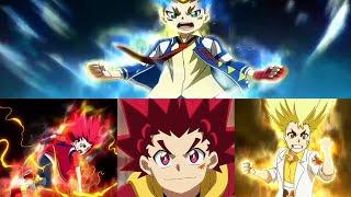 Drum vs Hyuga, Aiger, Ranjiro. Beyblade burst sparking AMV