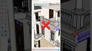 Easy steps to create molding in  sketchup #youtubeshorts #new #sketchup #viralvideo