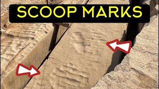 Who can explain the “scoop marks” which appear at megalithic sites throughout the world?