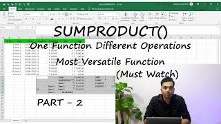 Amazing SUMPRODUCT Function of Excel | SUMPRODUCT Formula Part 2 |  Tech n Share