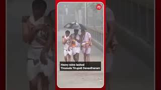 Heavy rain hits Tirumala Tirupati Devasthanam