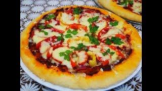 САМАЯ ВКУСНАЯ пицца. Настоящая МУЖСКАЯ пицца К ПИВУ .ТЕСТО на воде