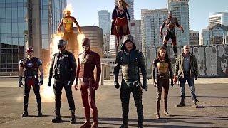 DC Comics TV Crossover Final Fight. Flash, Supergirl, Arrow, Firestorm, Atom against the Dominators