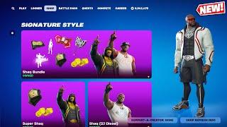 Shaquille O'Neal Fortnite Icon Series Bundles & Cosmetics Item Shop Showcase! October 4th, 8PM ET