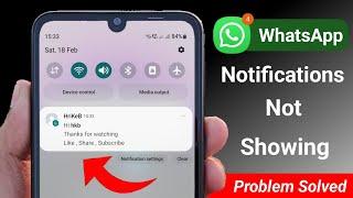 WhatsApp Notification Not Showing On Home Screen 2024 | WhatsApp Notification Not Coming Android