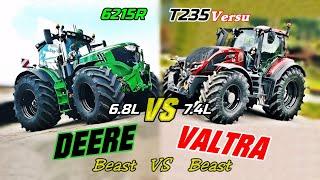 John Deere 6215R VS Valtra Versu T235/Which comes faster stronger & bigger? (Same Level Comparison)