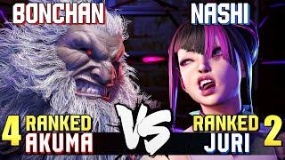 Bonchan (#4 Ranked Akuma) vs Nashi (#1 Ranked Juri) STREET FIGHTER 6 Showdown!