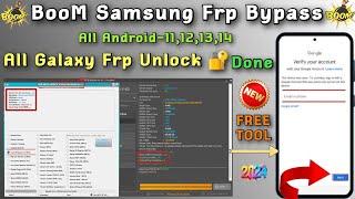  BooM  Finally All Galaxy Frp Bypass Free Tool  All Samsung Frp Unlock Android 11/12/13/14 2024