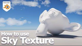 How to use Sky Texture in Blender 4 using Cycles, with adding clouds in background