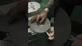 Manual type soap wrapper equipment #cleanerfillingmachine #factory #floorcleanerfillingmachines #cnc