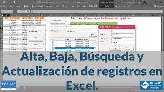 Userforms to Add, Delete, Search and Update values in Excel