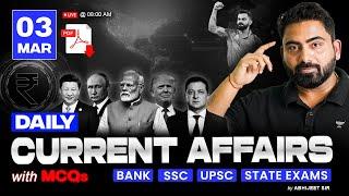 3 March 2025 Current Affairs | Daily Current Affairs | Current Affairs Today by Abhijeet Sir