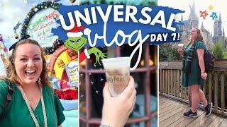 UNIVERSAL STUDIOS VLOG!   DAY 7 • NEW rides & shows, Grinchmas, Holiday Parade ft Macy's & Cowfish