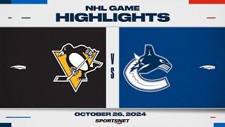 NHL Highlights | Penguins vs. Canucks - October 26, 2024