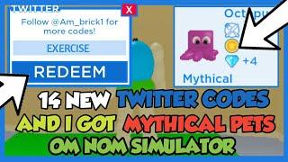 ALL 14 TWITTER CODES IN OM NOM SIMULATOR