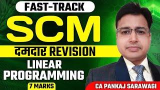 Linear Programming | Fast Track | SCM | 7 Marks | Dec 2024 | CMA Final | CA Pankaj Sarawagi