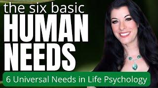 Our Six Basic Human Needs Explained / 6 Universal Needs in Life Psychology