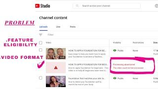 How To Fix "Processing Abandoned The Video could not be processed" // 2021