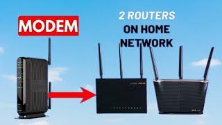 How To Cabling 2 Routers With 1 Modem Setup Step By Step