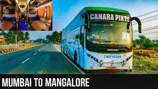 MUMBAI TO MANGALORE BUS JOURNEY BY CANARA PINTO VOLVO MG STARZ