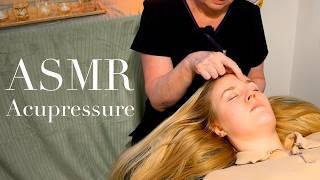 ASMR Acupressure points and massage for colds (Unintentional ASMR, Real person ASMR)