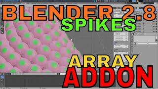 BLENDER 2.8 SPIKES with the FIBONarray ADDON