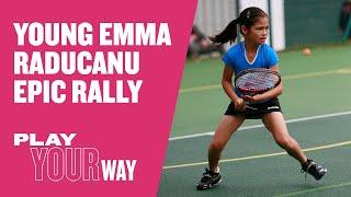 Young Emma Raducanu Epic Rally