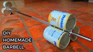 DIY Homemade How To Make Barbell For Gym And Workout At Home