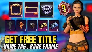 Free Hidden Title & Premium Crates | Free Name Tag | Rare Avatar Frame | PUBGM