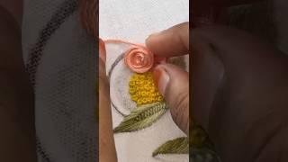 Beautiful flower hand embroidery design|latest flower design #Shorts