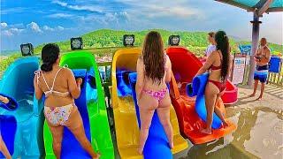 All Water Slides at Soaky Mountain Water Park, USA