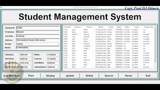 How to Create a Student Database Management System with MySQL and Treeview in Python - Full Tutorial