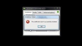 The Certificate wasn't successfully installed Windows 7 Loader