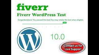 Fiverr WordPress 5.1 Skill Test Answers 2022 | How To Pass Fiverr WordPress Skill Test 2022