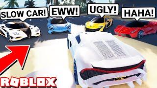 Mean Super Car Gang Says My $25M Bugatti SUCKS! (Roblox UDRP)