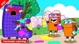 NB 60 Protects Her Daughter From The Terrible Twos | Numberblocks Fanmade Coloring Story