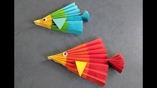 Легкая поделка. Рыба из бумаги. Easy craft from paper. Paper fish