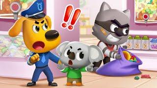 Police Catches the Candy Thief | Safety Tips | Cartoon for Kids | Sheriff Labrador
