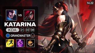 Katarina vs Yasuo Mid - EUW Challenger - Patch 14.22 Season 14