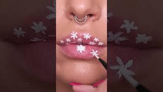 Turn Your Lips Into A Blooming Garden  #shorts #flowers #lipsart #fyp