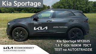 Kia Sportage MY2025 [1.6 T-GDI 160KM 7DCT] jazda TESTowa na AUTOSTRADZIE