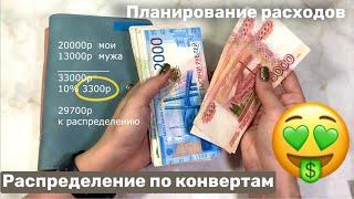 Распределение денег по конвертам. Планирование расходов.