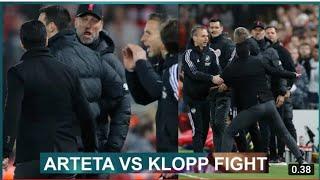 Arteta vs Jurgen Klop Tauchline Fight & Klopp Reaction to Mane's Goal